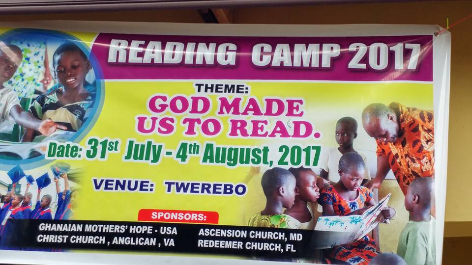 A poster of Reading camp 2017 organised inTwerebo